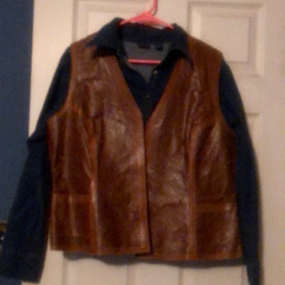 Leather Vest Coldwater Creek (original catalog)
